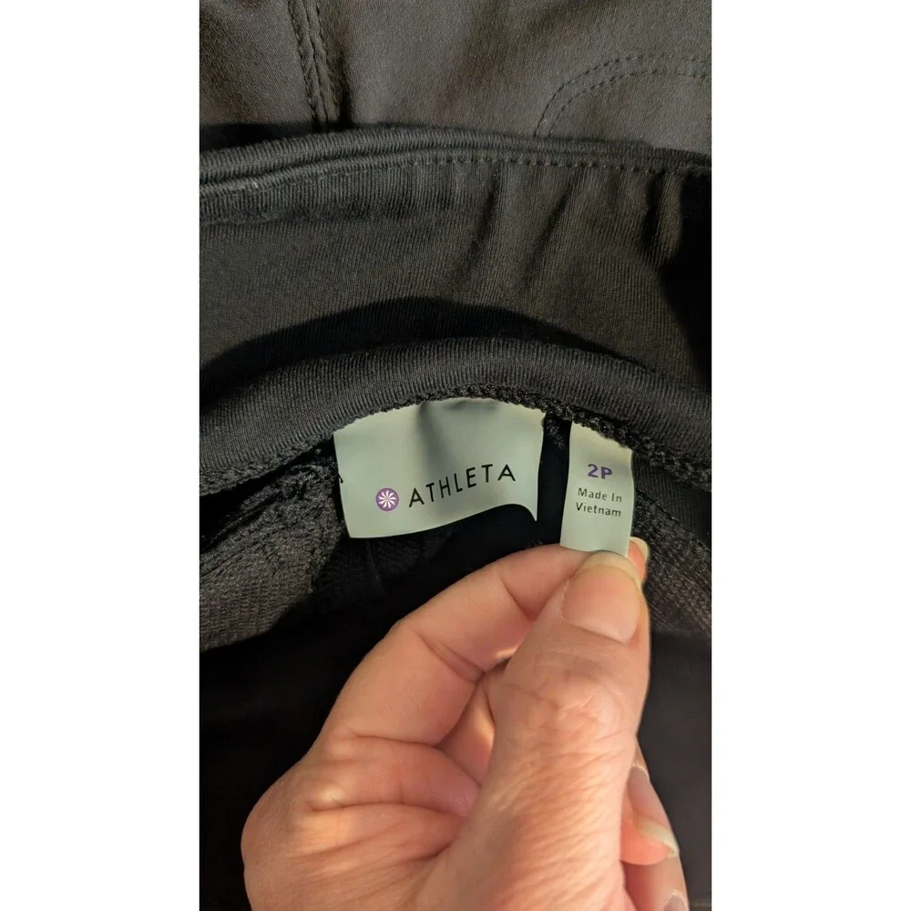 Athleta Womens 2P Black Highline Hybrid Summiter Tights Pants Pockets #158825